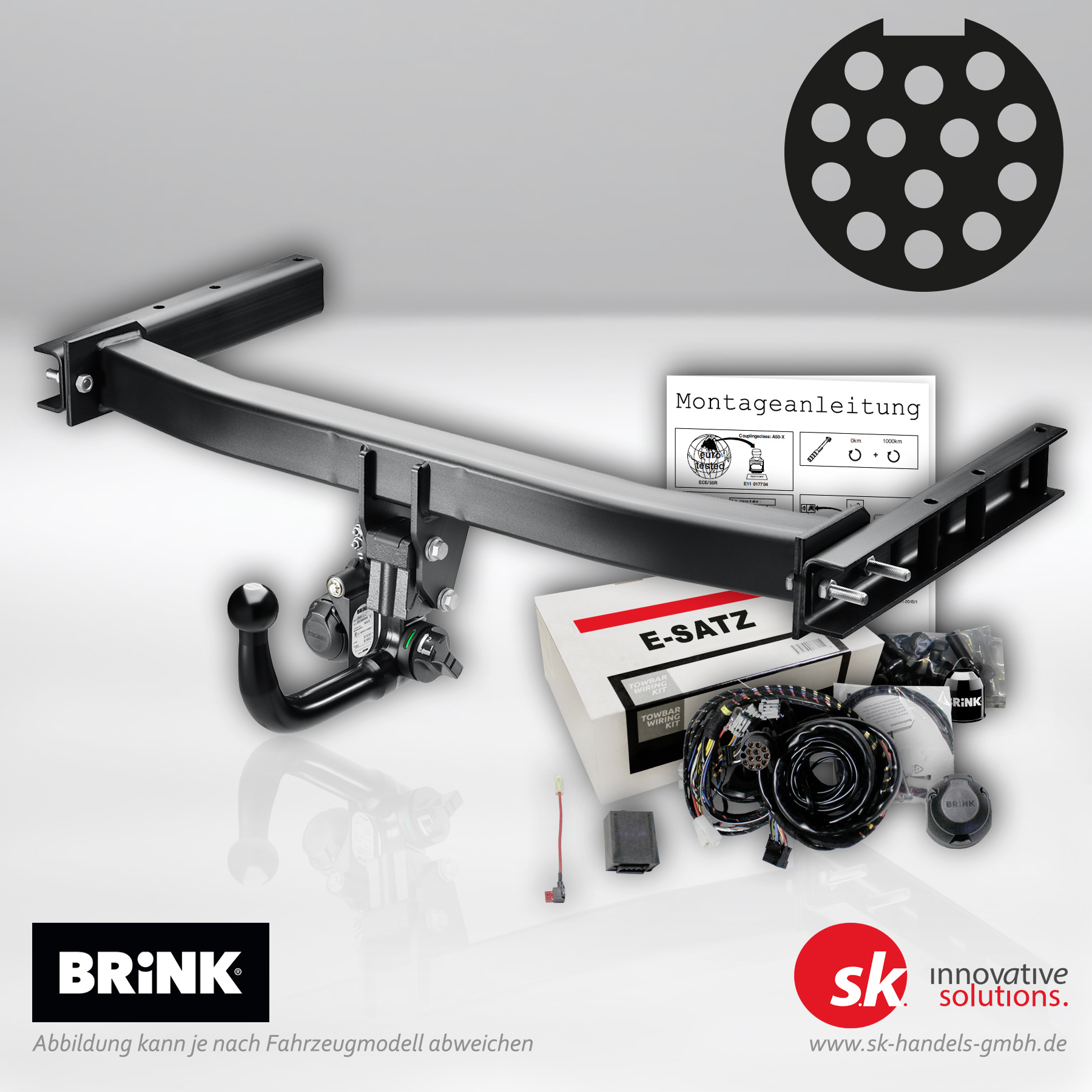 Abnehmbare Anhängerkupplung von BRINK inklusive 13-poligem Elektrosatz für Toyota C-Hr (_X1_)