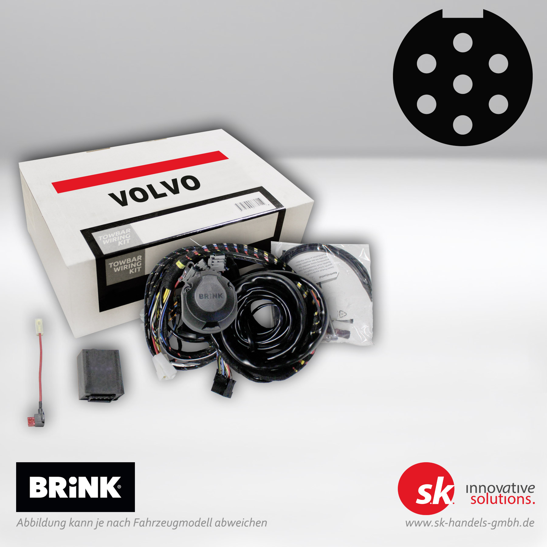 7-poliger Elektrosatz für Volvo V40 Schrägheck (525, 526)