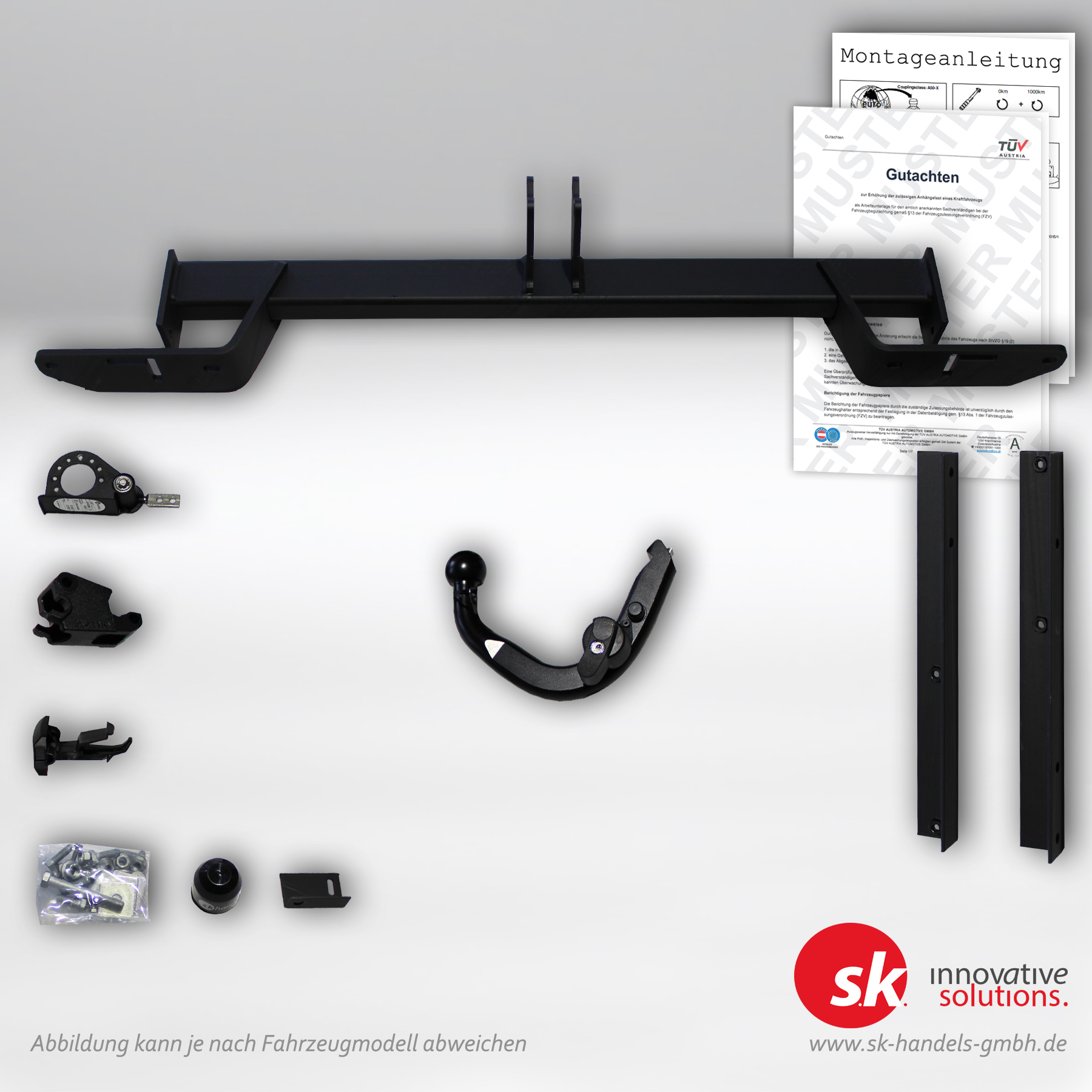 Verstärkte Anhängerkupplung, abnehmbar, für Opel Zafira Tourer C