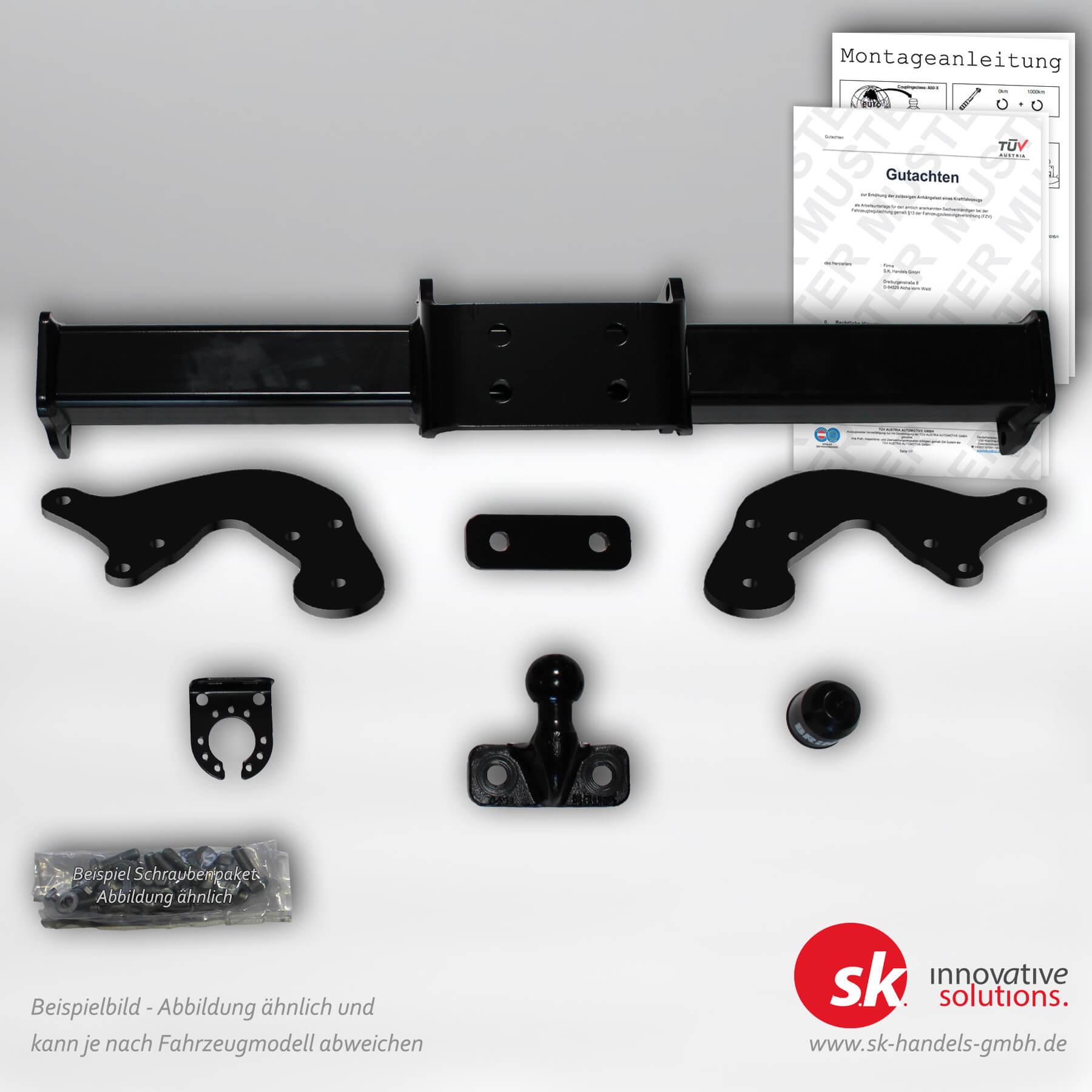 Verstärkte AHK mit 2-Loch Flansch MB Viano/Vito/V-Klasse