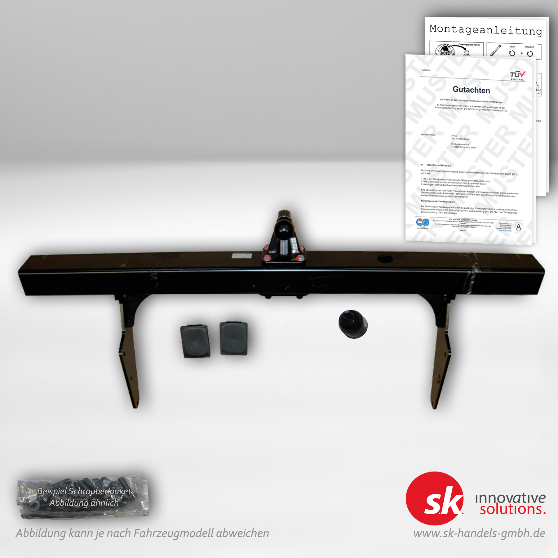 Verstärkte Anhängerkupplung, starr, für VW Amarok (ohne Stoßstange)