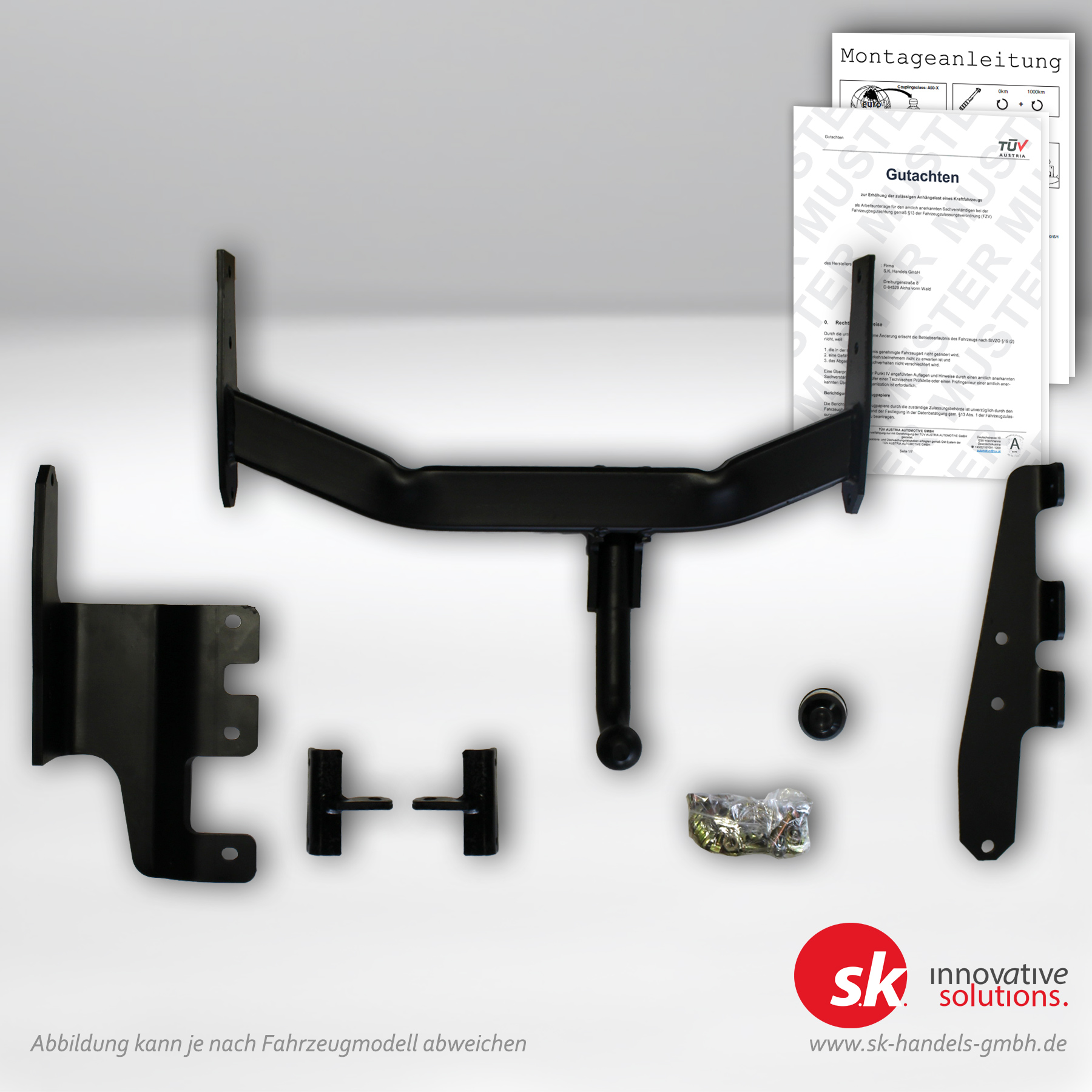 Verstärkte Anhängerkupplung, starr, für Chrysler Voyager, Grand Voyager