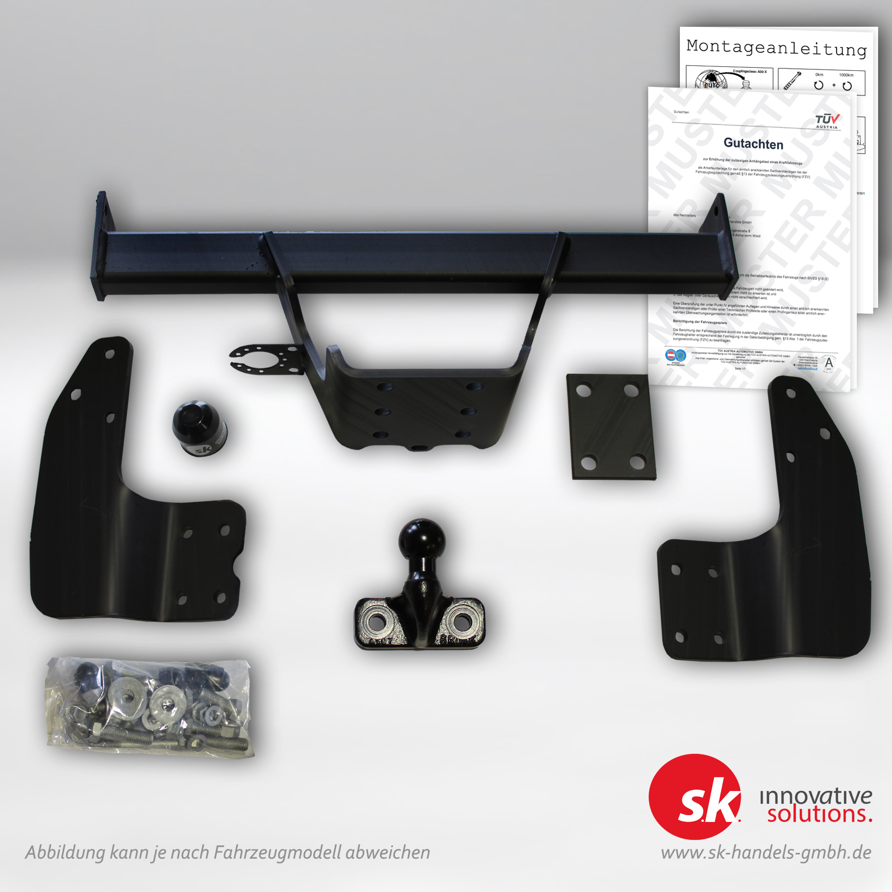 Verstärkte Anhängerkupplung, Flansch, für Ford Transit, Tourneo Custom