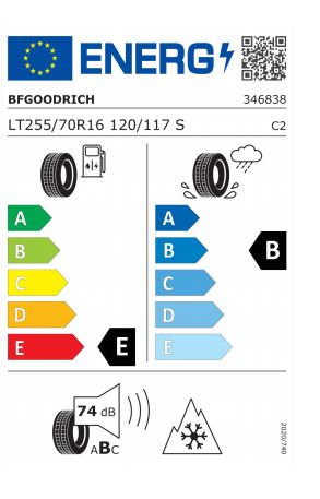 EU Reifenlabel BF Goodrich 255/70R16 120/117S