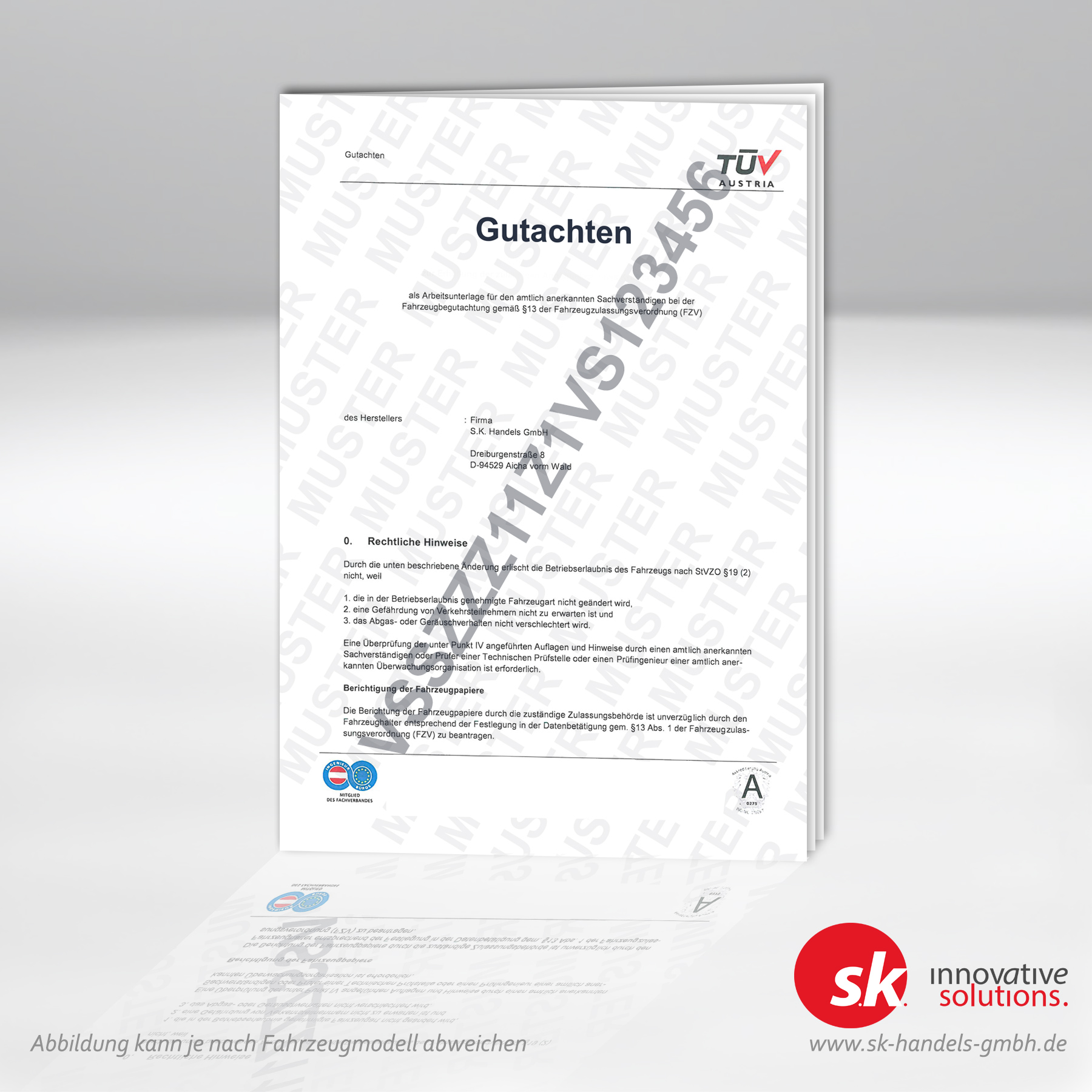 Gutachten zur Anhängelasterhöhung für Nissan Interstar