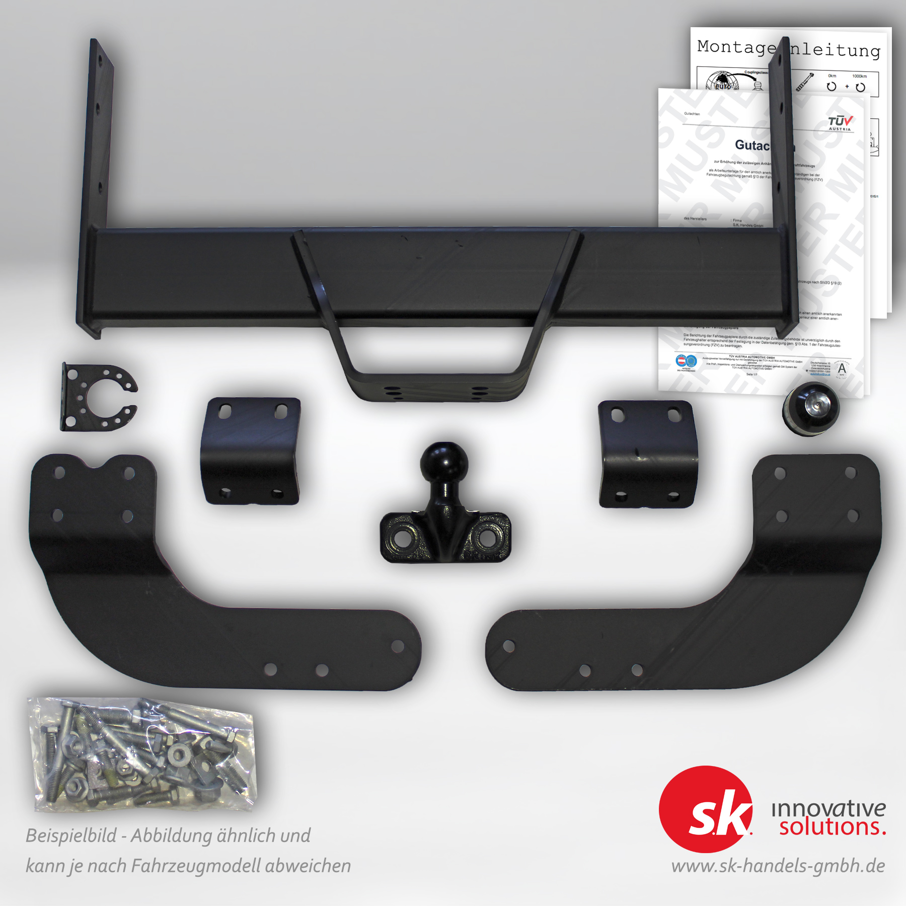 Verstärkte Anhängerkupplung, Flansch, für Ford Transit Kasten