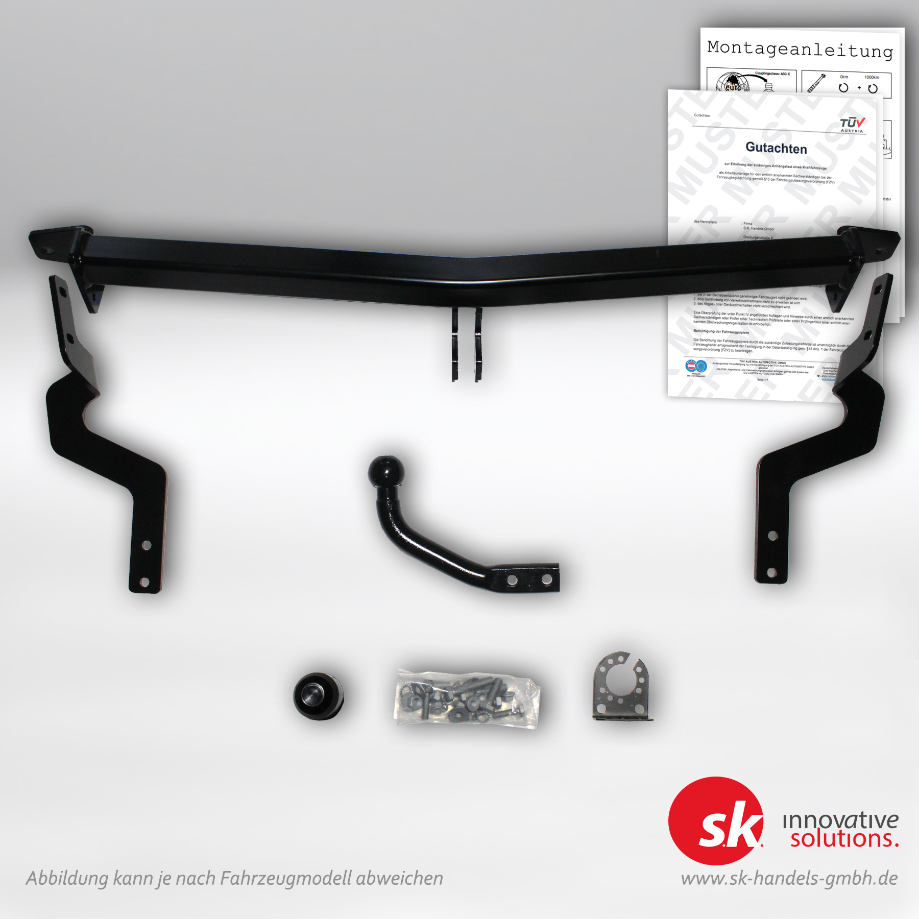 Verstärkte Anhängerkupplung, starr, für Peugeot Partner L1