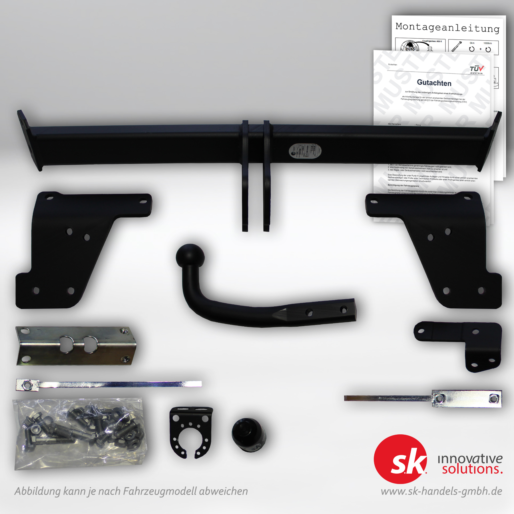 Verstärkte Anhängerkupplung, starr, für Nissan Qashqai