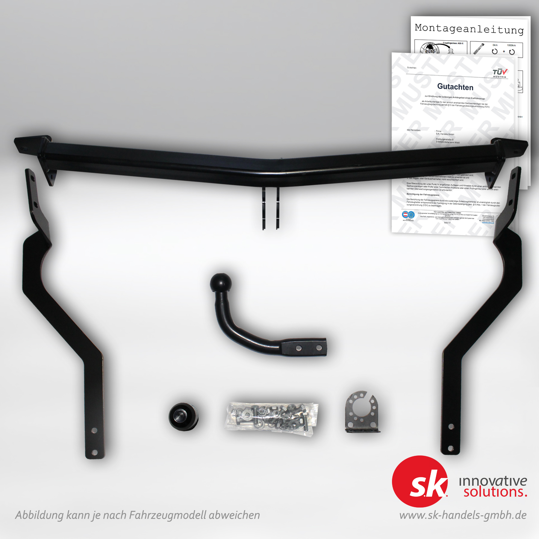 Verstärkte Anhängerkupplung, starr, für Peugeot Partner L2