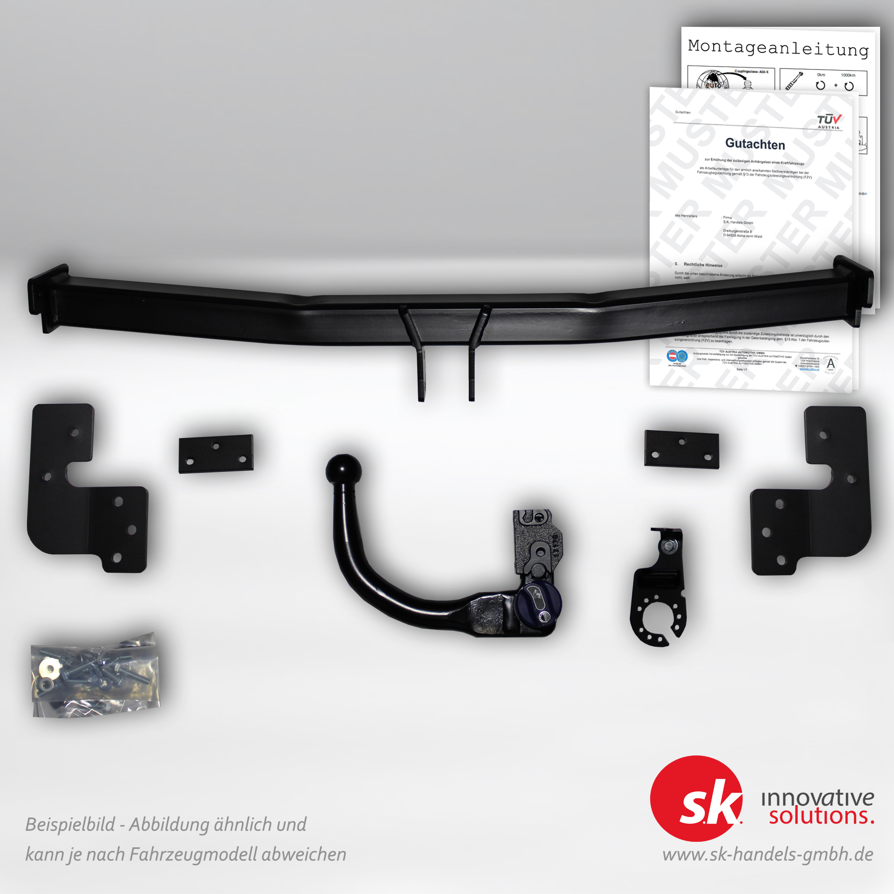 Verstärkte Anhängerkupplung, abnehmbar, für Hyundai Kona