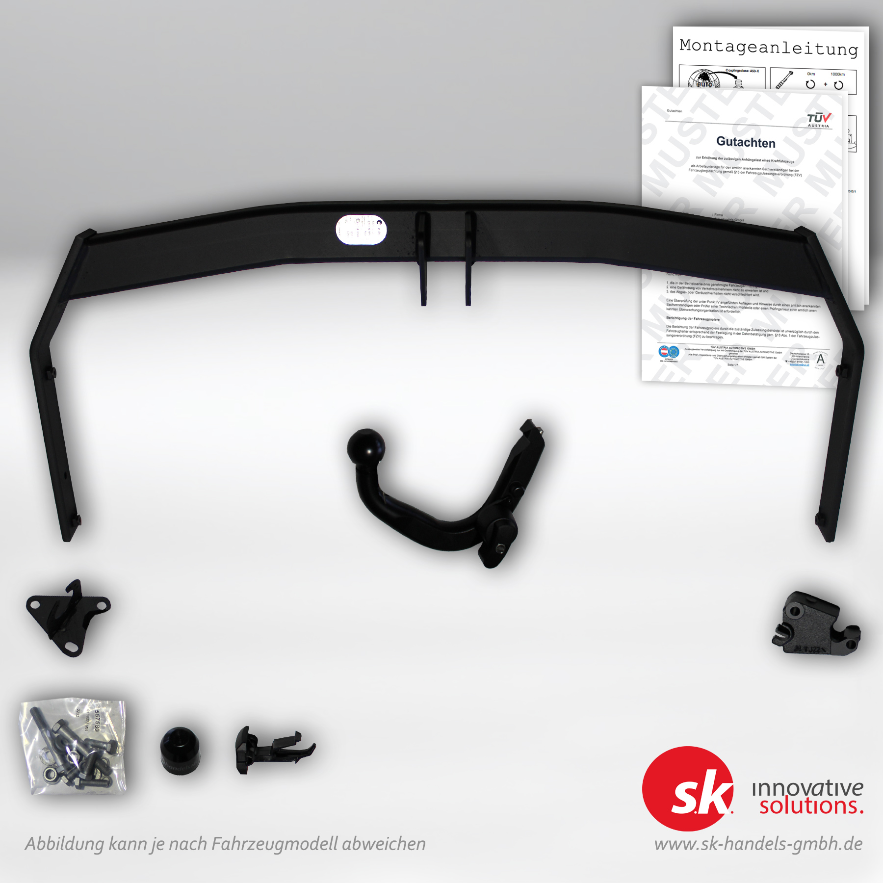 Verstärkte Anhängerkupplung, abnehmbar, für Skoda Yeti