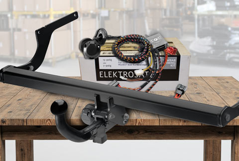 Anhängerkupplung und Elektrosatz