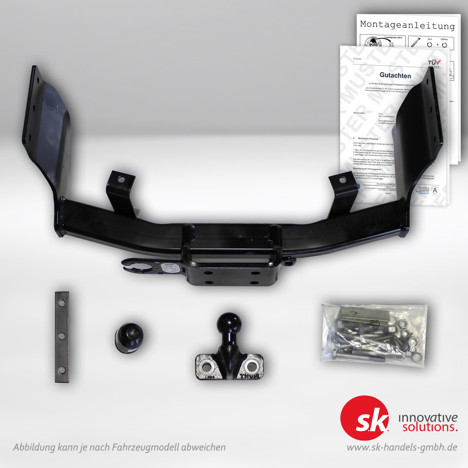 Verstärkte Anhängerkupplung, Flansch, für Ford Transit Kasten