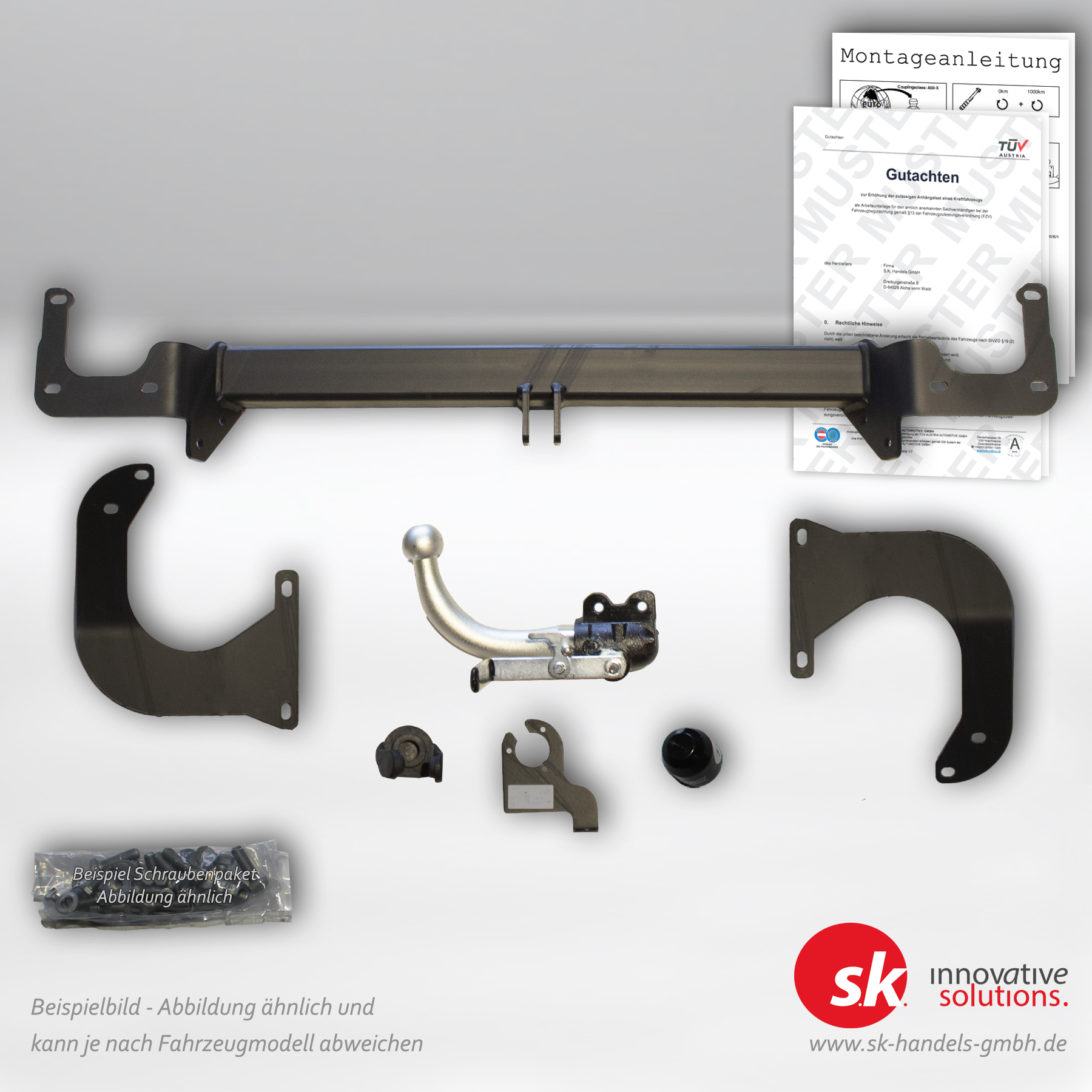 Verstärkte Anhängerkupplung, abnehmbar, für Toyota Proace