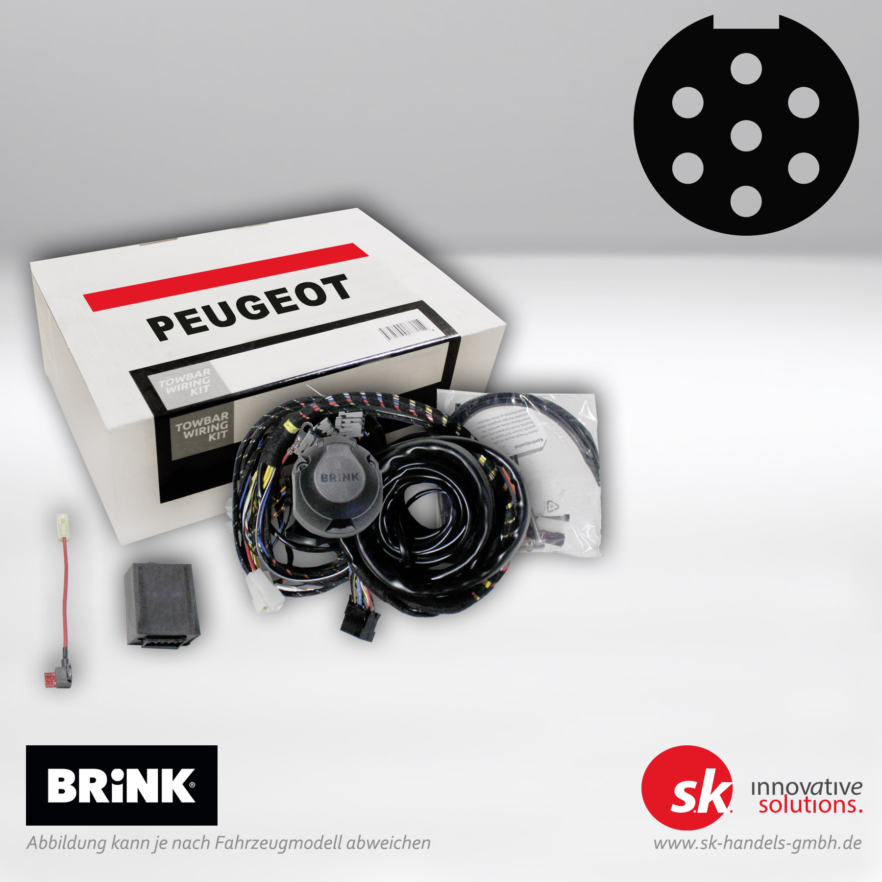 7-poliger Elektrosatz für Peugeot Partner Kasten (K9)