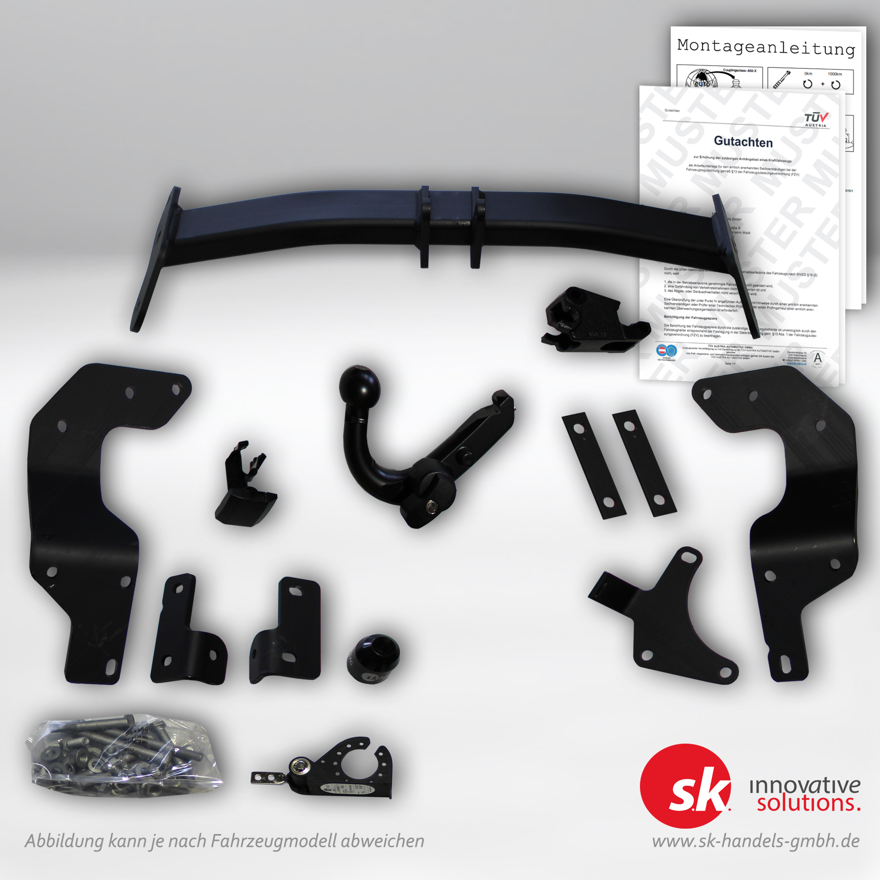 Verstärkte Anhängerkupplung, abnehmbar, für Hyundai Santa Fe