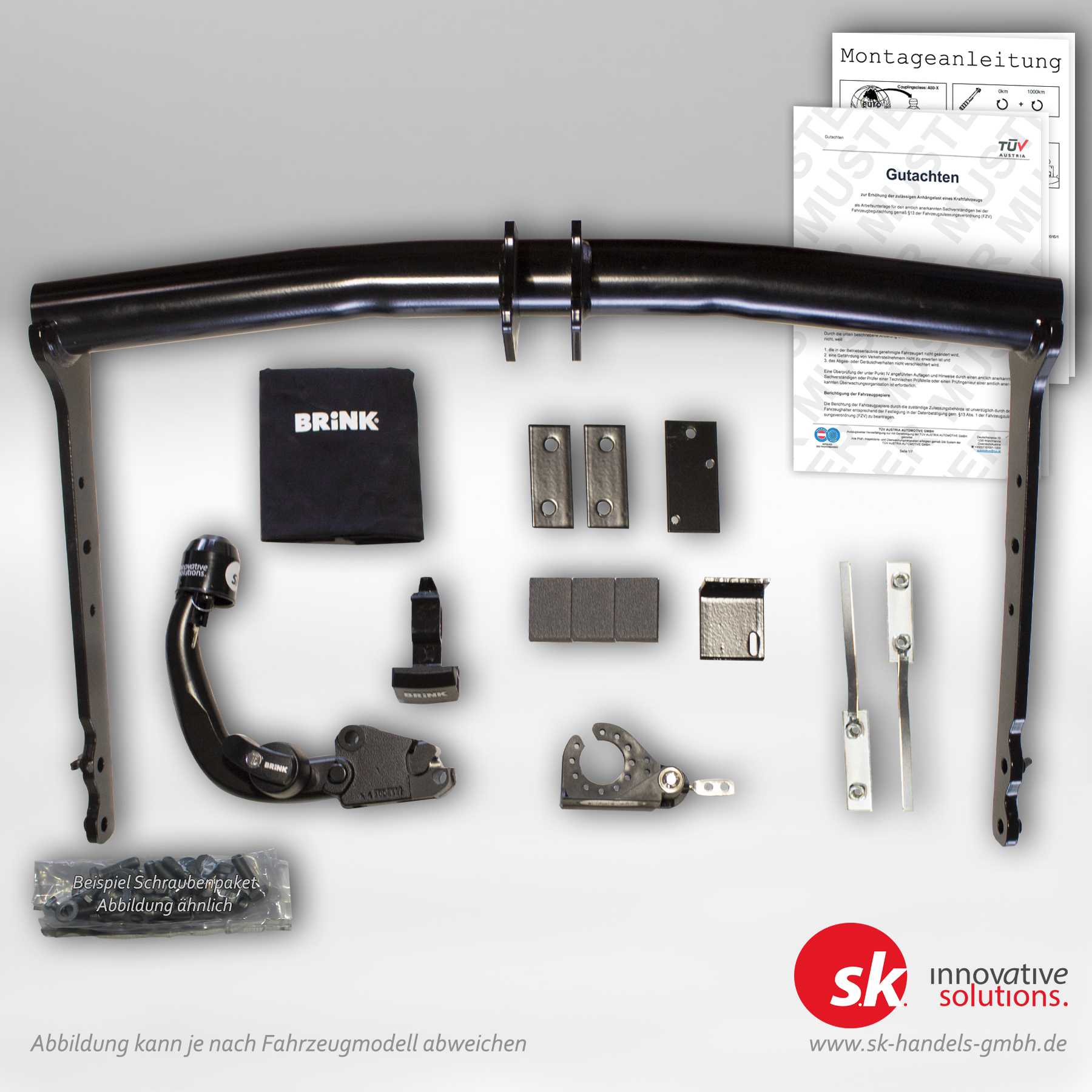 Verstärkte Anhängerkupplung, abnehmbar, für Ford S-Max