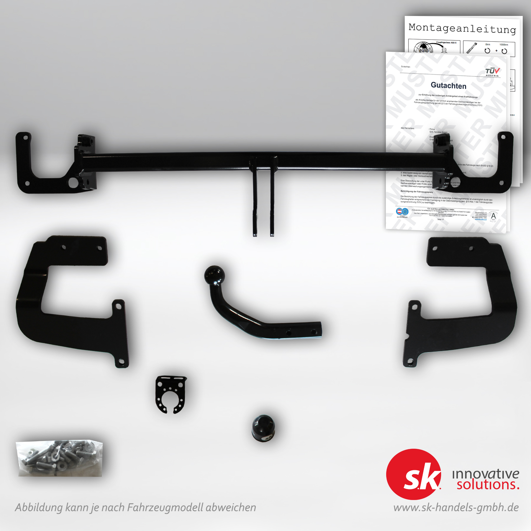 Verstärkte Anhängerkupplung, starr, für Citroen Jumpy Kasten / Spacetourer / Dispatch